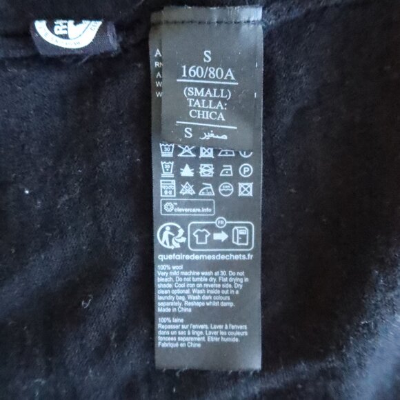 FLAWED All Saints Merino Wool Wasson Pirate Cardigan pls read - Picture 7 of 9